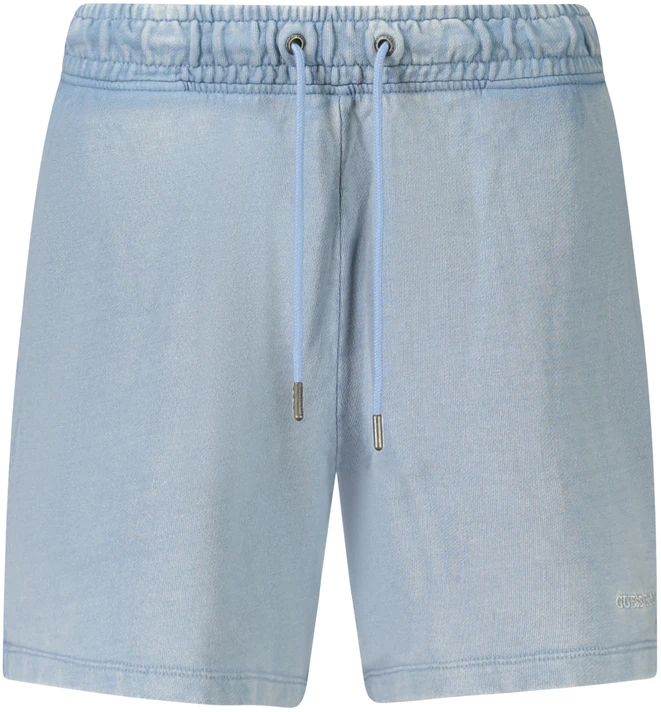 Błękitne szorty dresowe moterims Guess Jeans su efektem sprania