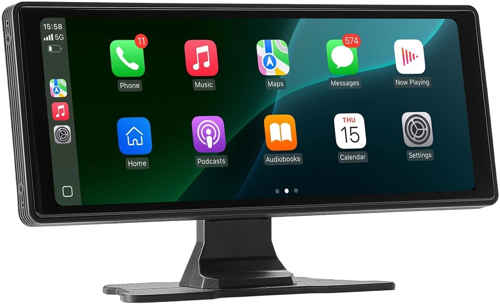 Automagnetola VEVOR automobilinė „CarPlay“ stereosistema su jutikliniu ekranu