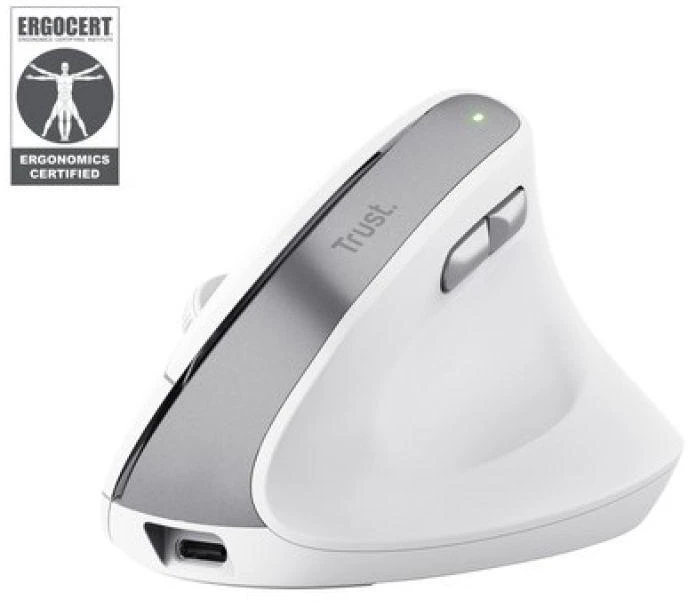 Trust Bayo II - Ergonomic Belaidė pelė (baltas)