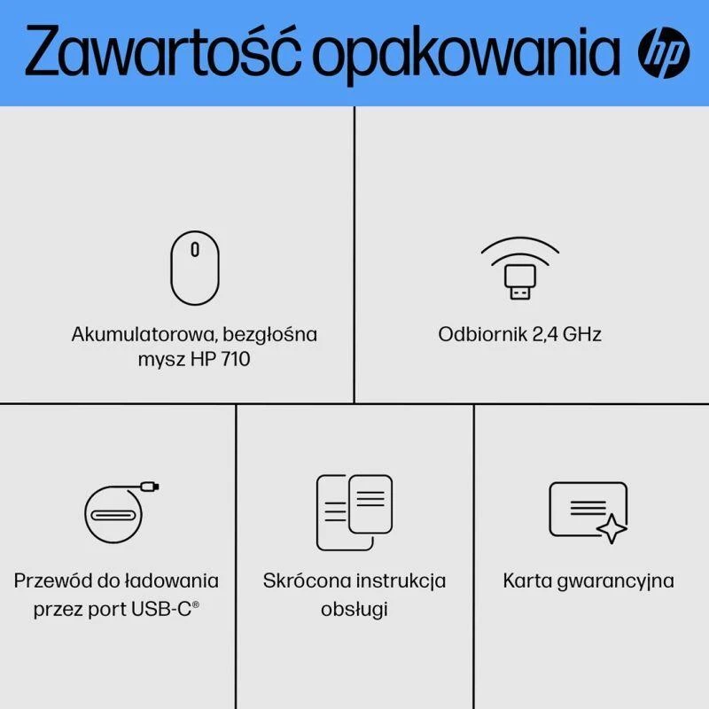 Pelė Hewlett Packard (HP) Myszka HP 710 belaidė juoda