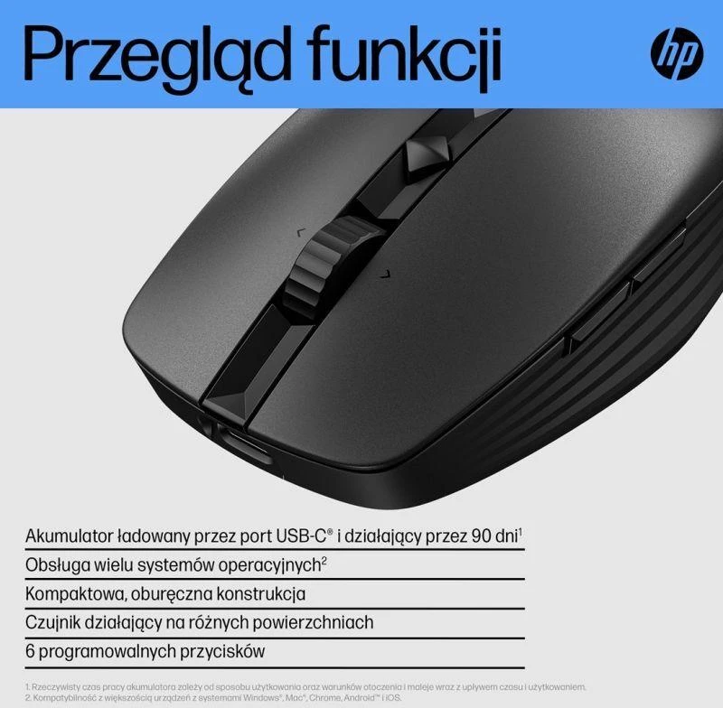 Pelė Hewlett Packard (HP) Myszka HP 710 belaidė juoda