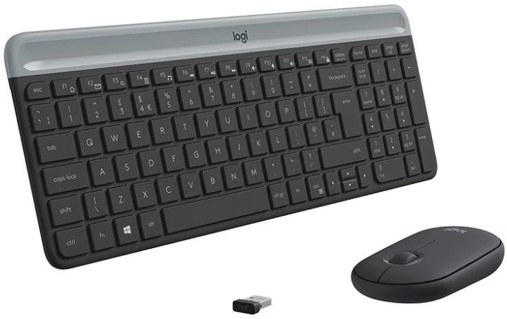 Belaidė klaviatūra ir pelė LOGITECH MK470 GRAPHITE
