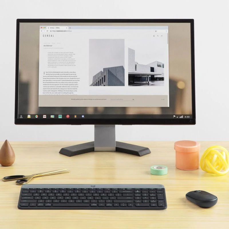 Belaidė klaviatūra ir pelė LOGITECH MK470 GRAPHITE