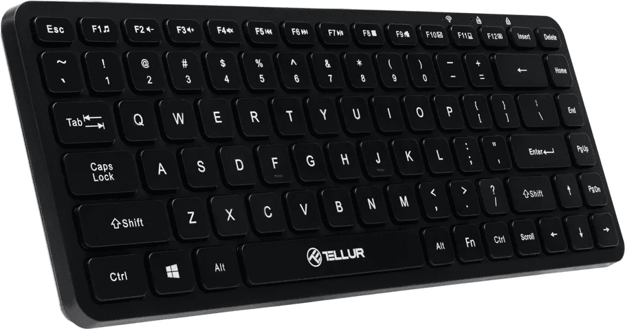 Tellur Mini belaidė klaviatūra juodos spalvos