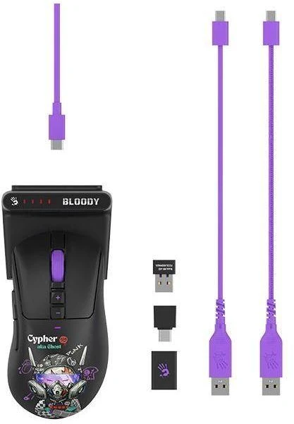 Pelė Myszka žaidimams A4Tech Bloody R73 ULTRA DUO belaidė 20000 dpi optinė juoda
