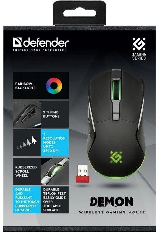 Belaidė pelė DEFENDER DEMON GM-534 RF 3200DPI 6P