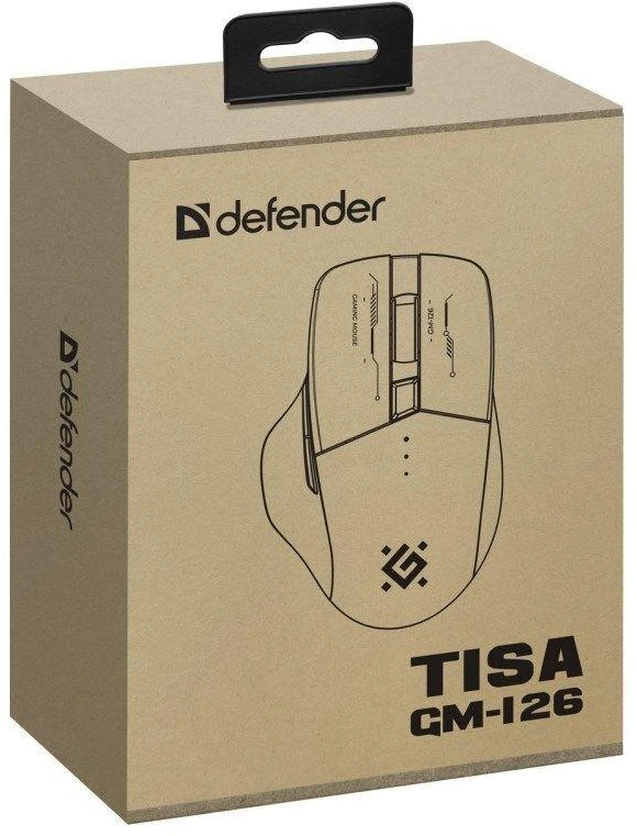 Pelė DEFENDER GM-126 TISA RF+BT OPTIC 1600dpi 6P Baltas