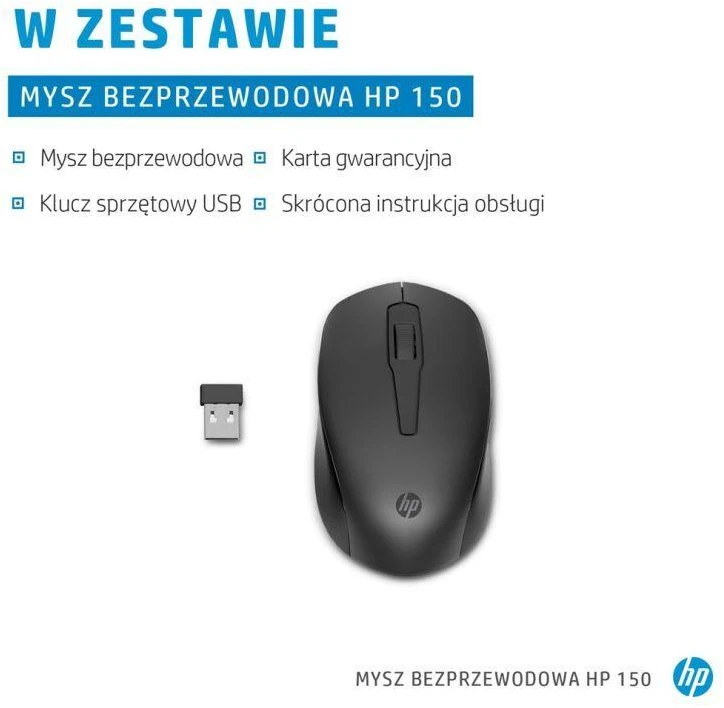 Belaidė pelė HP 150, juoda, 2S9L1AA