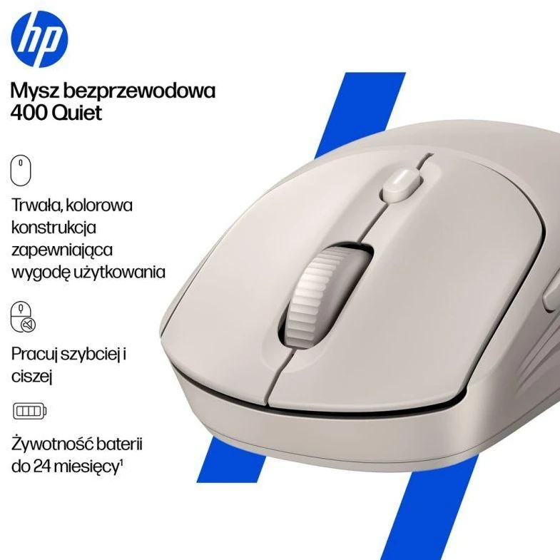 Belaidė pelė HP 400 Quiet, juoda, AZ7B2AA