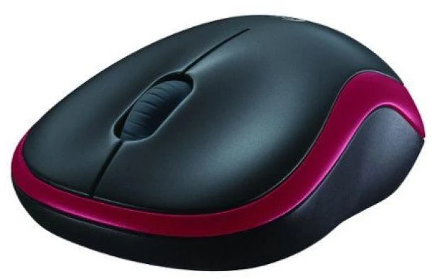 Belaidė pelė Logitech M185 910-002237 (optinė; 1000 DPI; raudona)