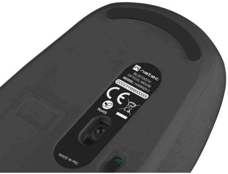 Natec | Pelė | Harrier 2 | Wireless | Bluetooth | Juodas