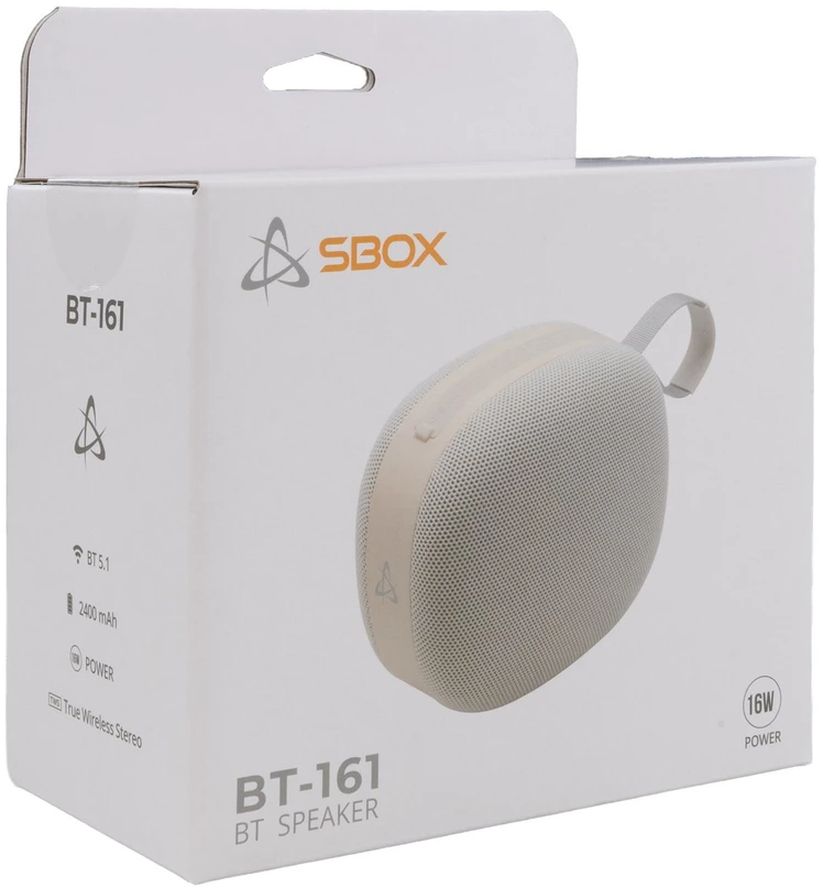 Belaidis garsiakalbis Sbox BT-161, baltas