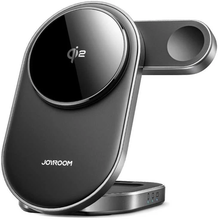 Joyroom JR-W17 Qi 3 viename belaidis indukcinis įkroviklis - Juodas
