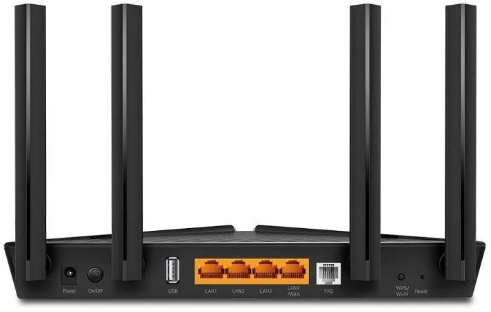 Carruzzo TP-Link XX230V belaidis maršrutizatorius Gigabitinis eternetas Dviguba juosta (2,4 GHz / 5 GHz) Juoda