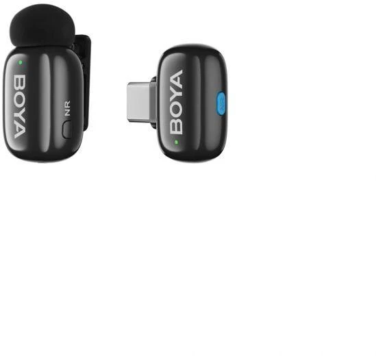 Mikrofony BOYA mini 2-01 belaidės 2.4GHz USB-C - juoda