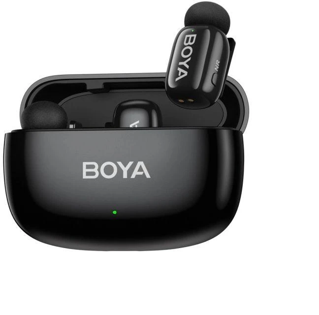 Mikrofony BOYA mini 2-01 belaidės 2.4GHz USB-C - juoda
