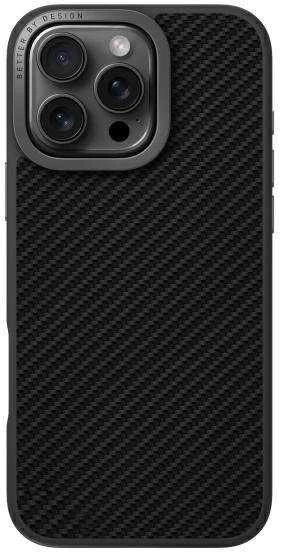 UNIQ dėklas Keva Max Apple iPhone 16 Pro 6.3 Magclick Charging juodos spalvos/juodos spalvos(carbon)