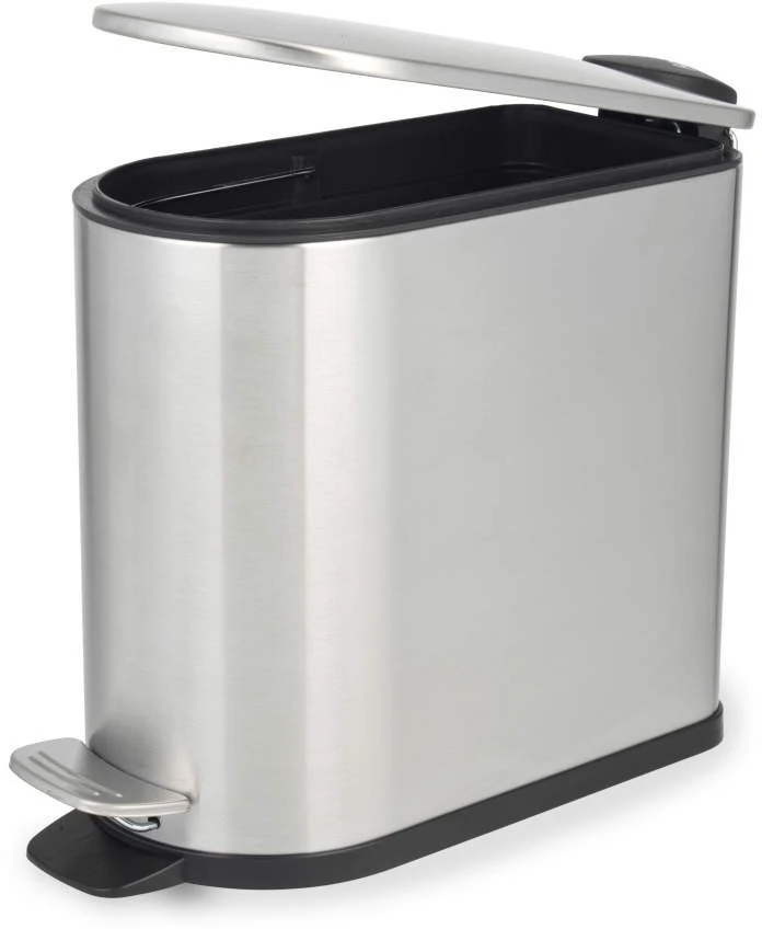 Beldray Slimline D formos pedalinė šiukšliadėžė 5 l, sidabrinė