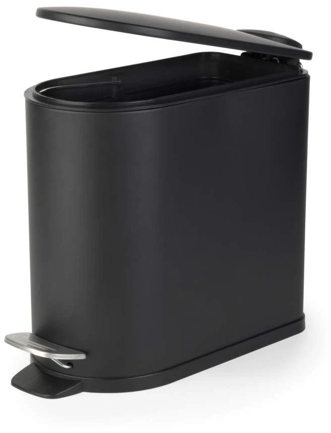Beldray Slimline D formos pedalinė šiukšliadėžė, 5 l, juoda