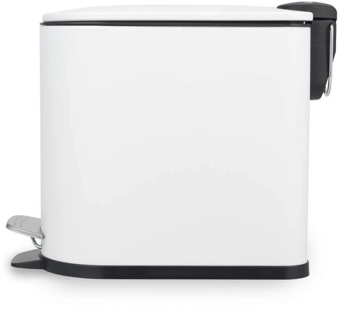 Beldray Slimline D formos pedalinė šiukšliadėžė, 5 l, balta