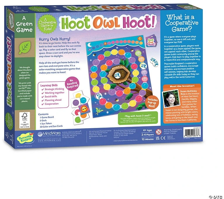 Bendradarbiavimo žaidimas „Hoot Owl Hoot”
