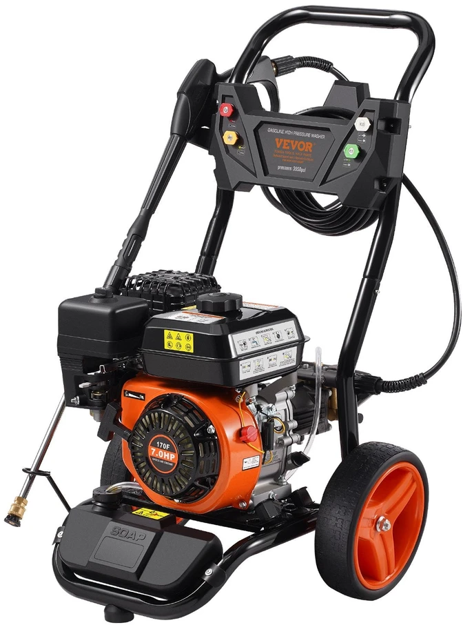 VEVOR Aukšto slėgio plovimo įrenginys automobiliams 3950 PSI