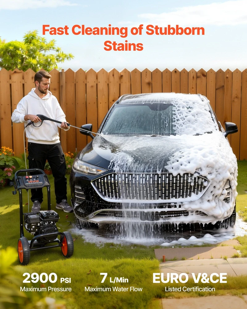 VEVOR Benzininis aukšto slėgio ploviklis 2900 PSI