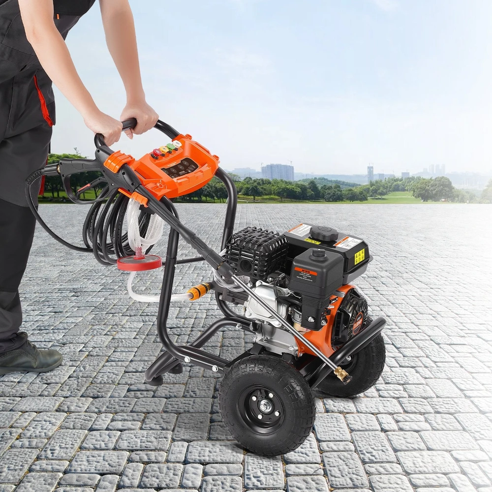 VEVOR Benzininis aukšto slėgio ploviklis 3500 PSI su 5 antgaliais