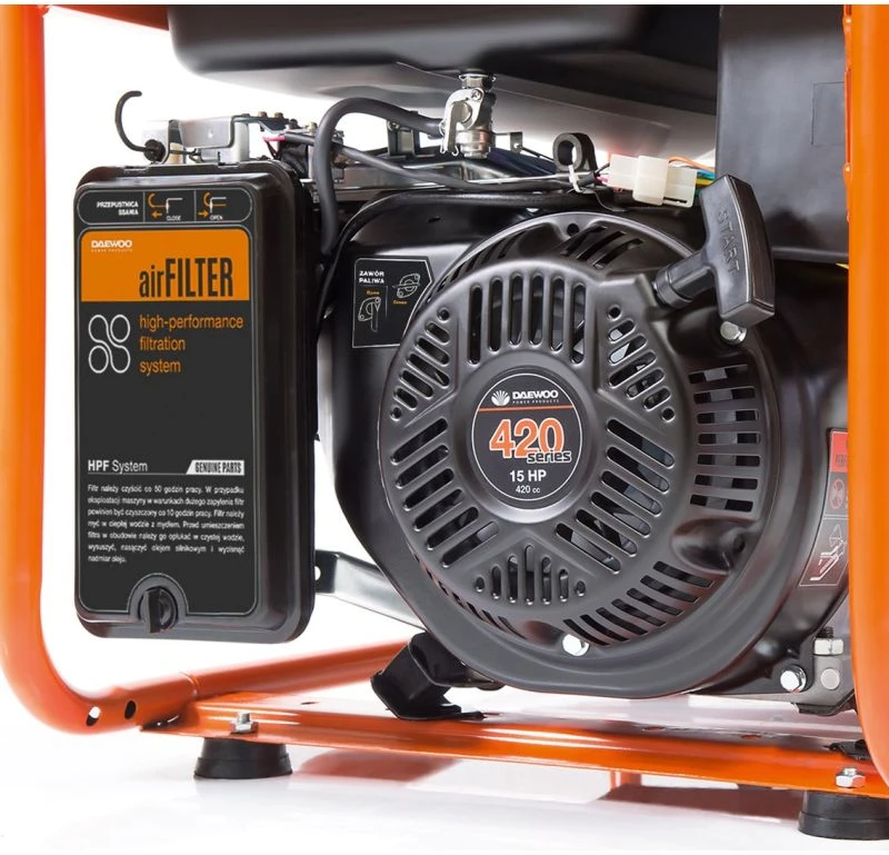Daewoo benzininis generatorius GDA 7500DPE-3, 6.5kW, 1/3 fazės