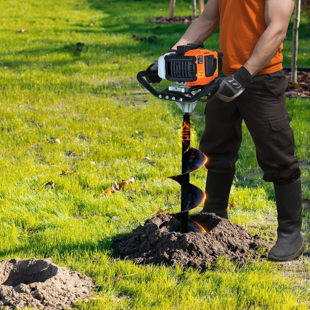 Grąžtas Vevor Benzininis gręžtuvas 52CC su 8" grąžtais