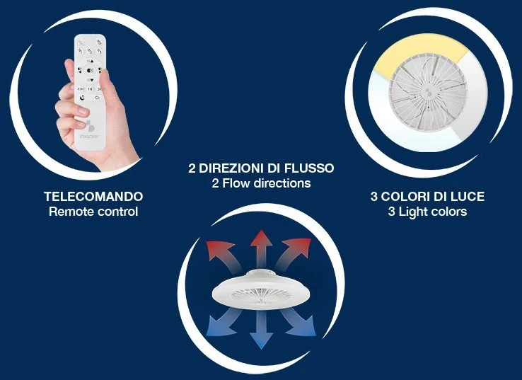 Beper P206VEN640 lubų ventiliatorius su LED