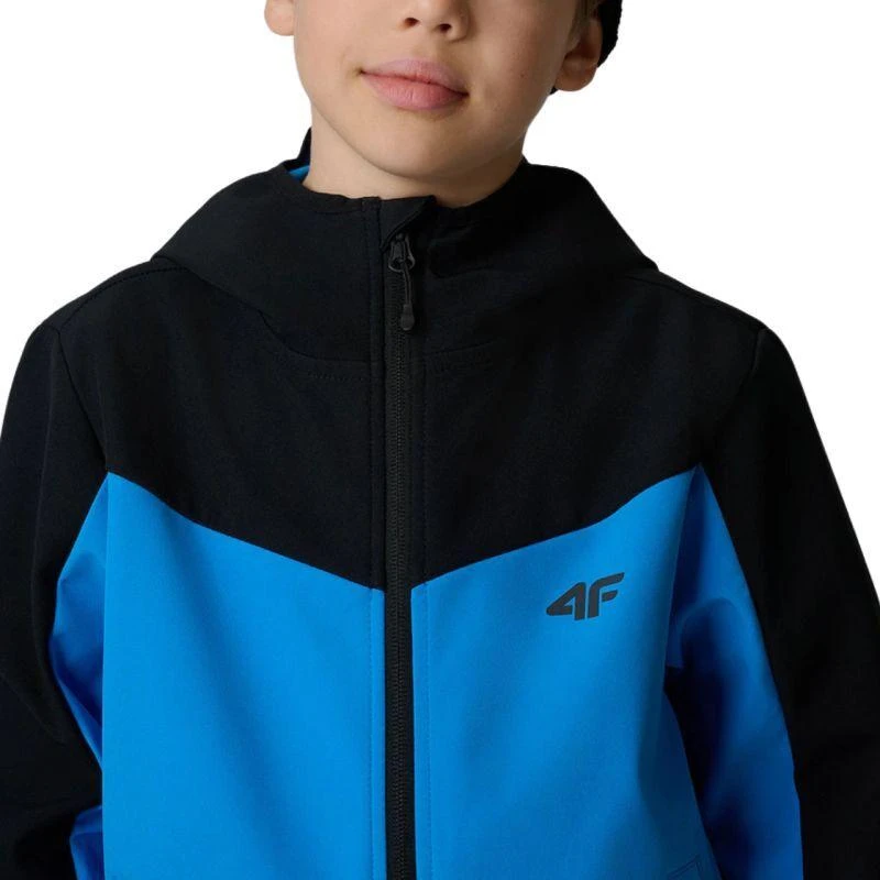 Berniukiška softshell striukė 4F M477 mėlyna 4FJWSS26TSOFM477 33S