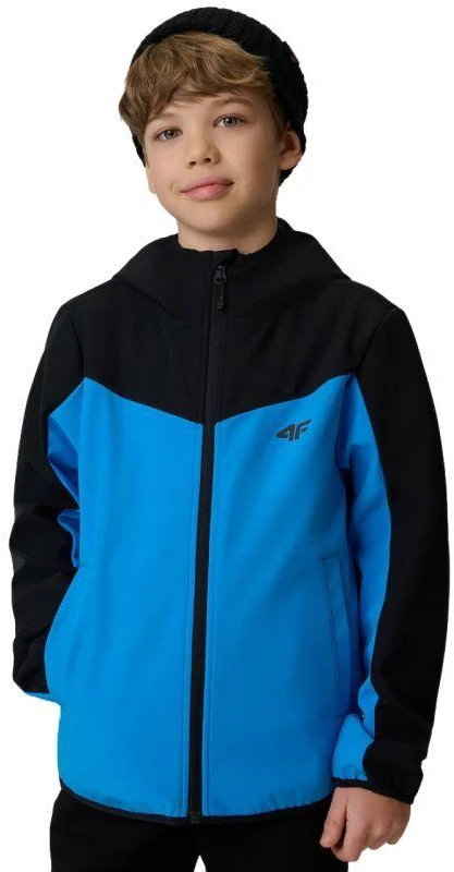 Berniukiška softshell striukė 4F M477 mėlyna 4FJWSS26TSOFM477 33S