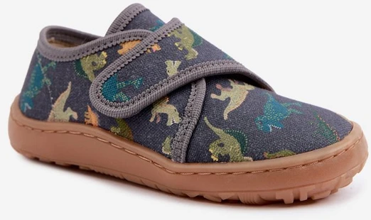Berniukiškos barefoot šlepetės su lipduku Froddo, pilkos