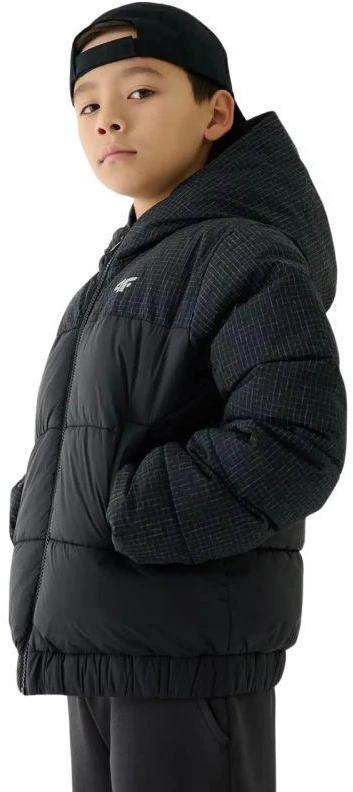 Berniukų pūkinė striukė 4F M621 tamsiai juoda 4FJWAW25TDJAM621 20S