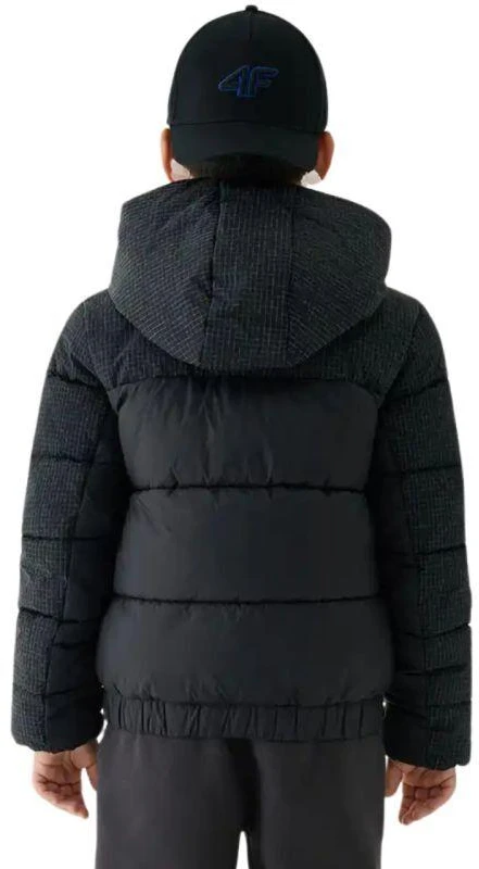 Berniukų pūkinė striukė 4F M621 tamsiai juoda 4FJWAW25TDJAM621 20S