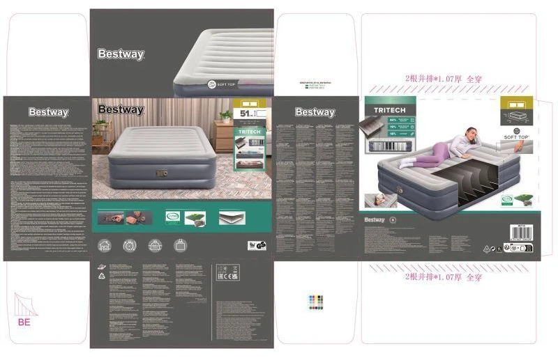 Veliūrinio čiužinio lova 203 x 152 x 51 cm Bestway 6713I