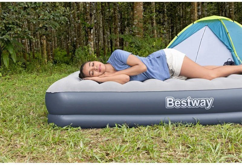 „Bestway 2“ asmenų pripučiamas čiužinys „Queen Tritech“ oro siurblys 203x152x36cm 6716t