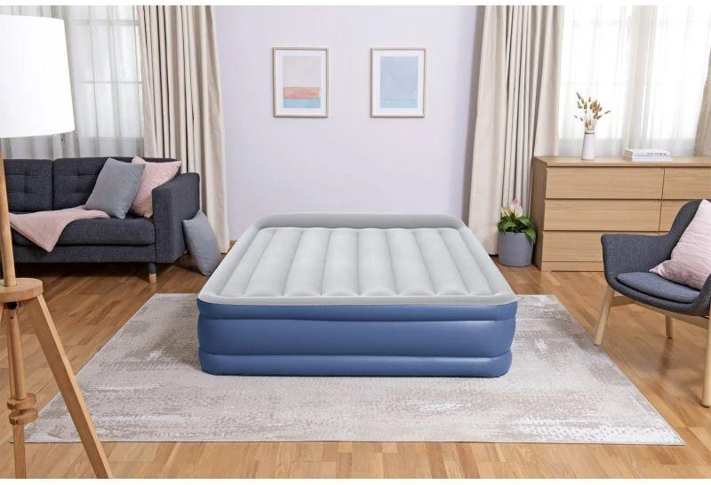 Pripučiamas čiužinys BESTWAY Tritech, pilka/mėlynas, 203 cm x 152 cm x 46 cm