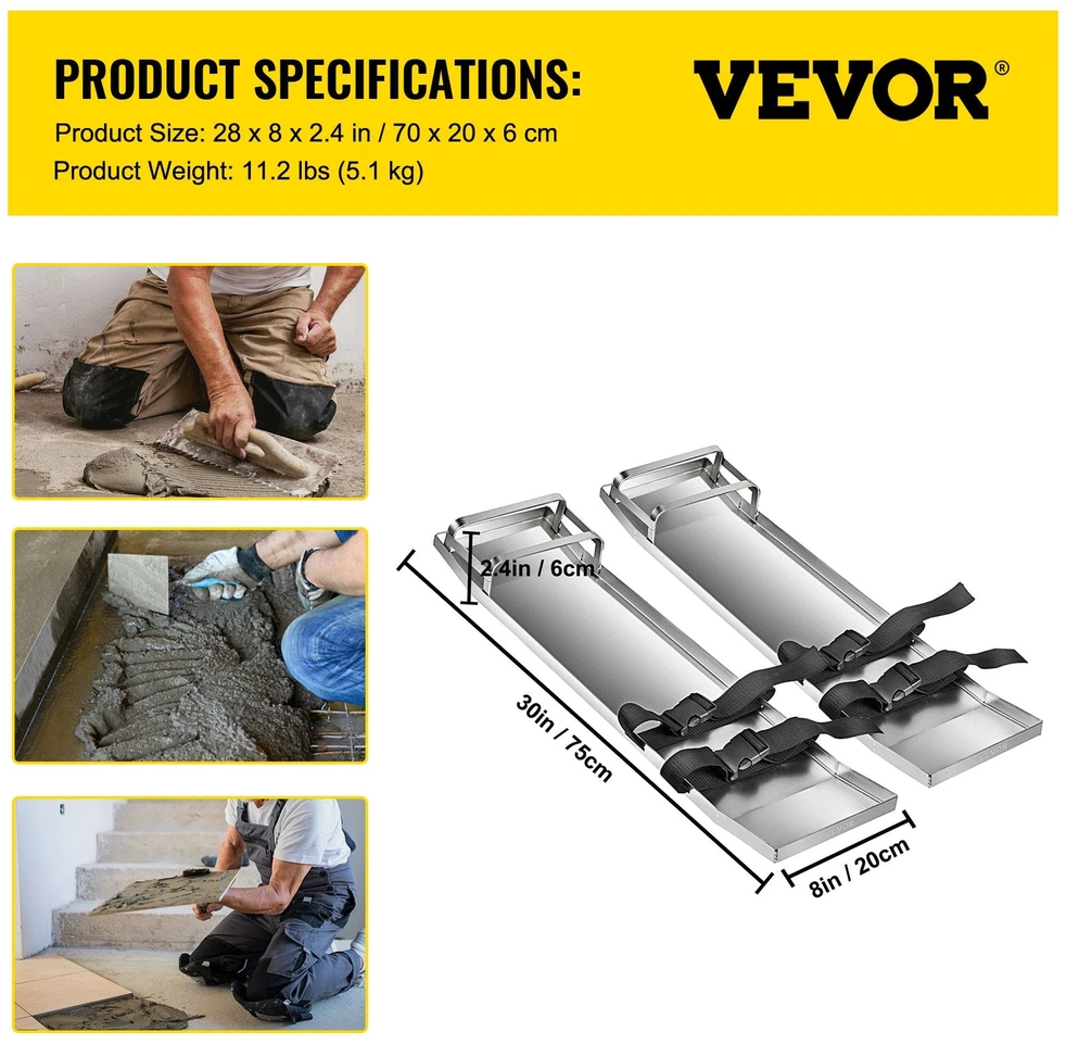 VEVOR Betoninės kelio lentos 75x20 cm