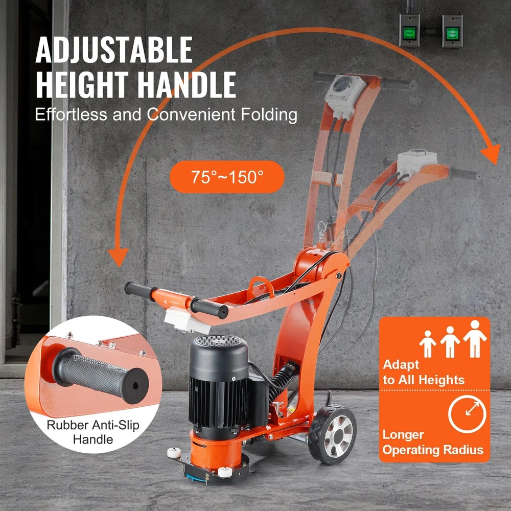 VEVOR grindų šlifavimo mašina 180 mm reguliuojama