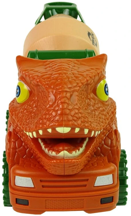 Betonvežis dinozauras vaikams su priedais, oranžinis