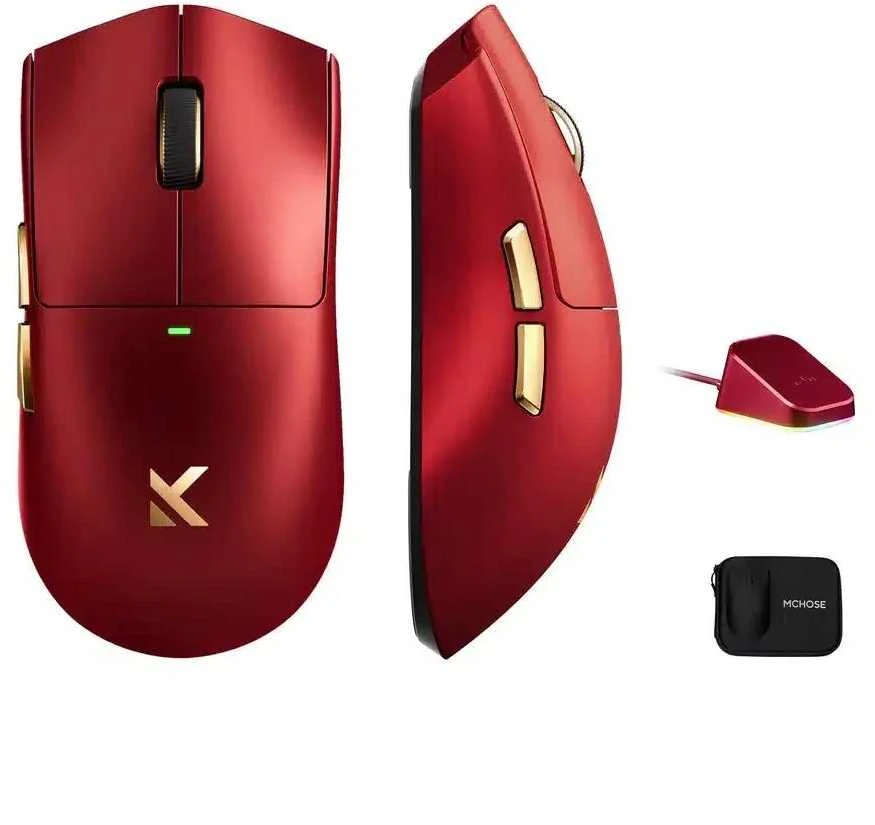 Bevielė Žaidimų Pelė MCHOSE K7 Ultra (Iron Raudona)