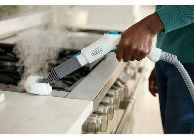 Black & Decker Juodas & Decker Namų ir virtuvės prietaisas - Juodas+DECKER BHSMP2314-QS 1.2L 2300W Garų valytuvas 4 Bar Mėlyna, Balta