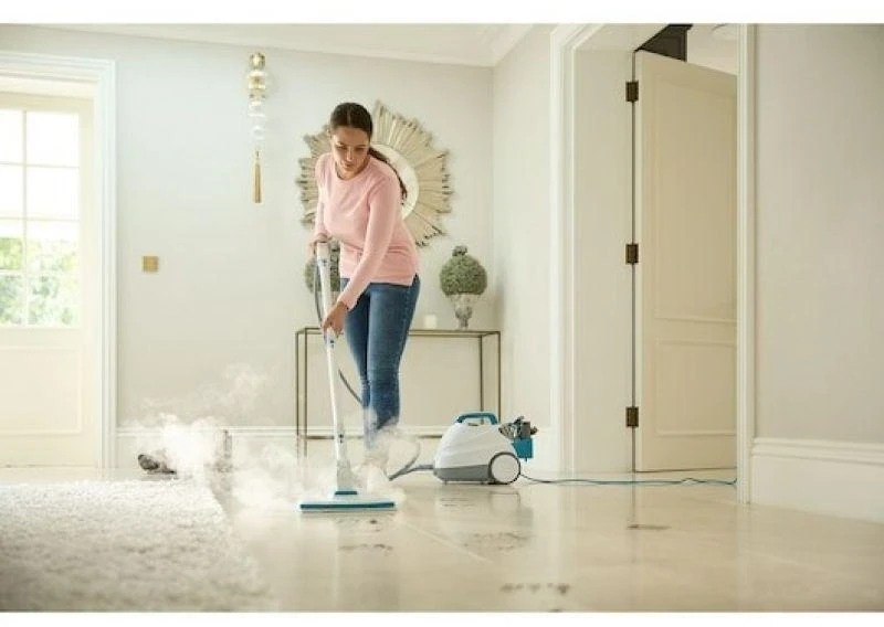 Black & Decker Juodas & Decker Namų ir virtuvės prietaisas - Juodas+DECKER BHSMP2314-QS 1.2L 2300W Garų valytuvas 4 Bar Mėlyna, Balta