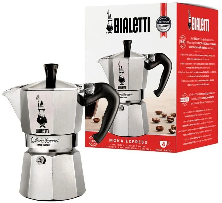 Bialetti Moka Express Moka kavinukas 0.23 L Aliuminio