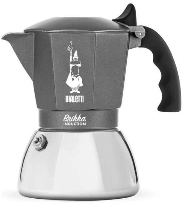 BIALETTI BRIKKA INDUCTION 4TZ 180 ml Anthracite, Sidabrinis
