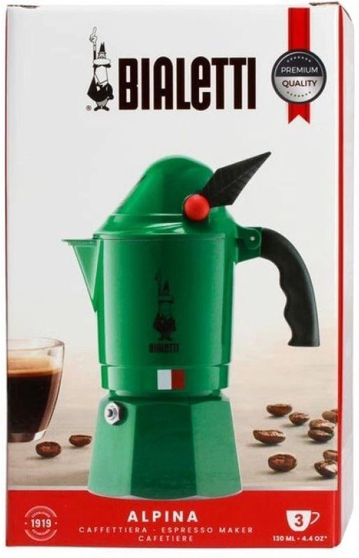 Bialetti Moka Break Alpina Moka kavinukas Žalias