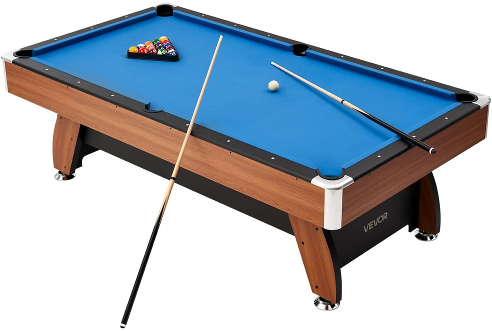 VEVOR Biliardo stalas 244 cm su medine apdaila