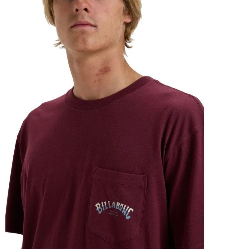 Billabong Sukrautų arkų marškinėliai EBYZT00175-RSN0 Bordo L